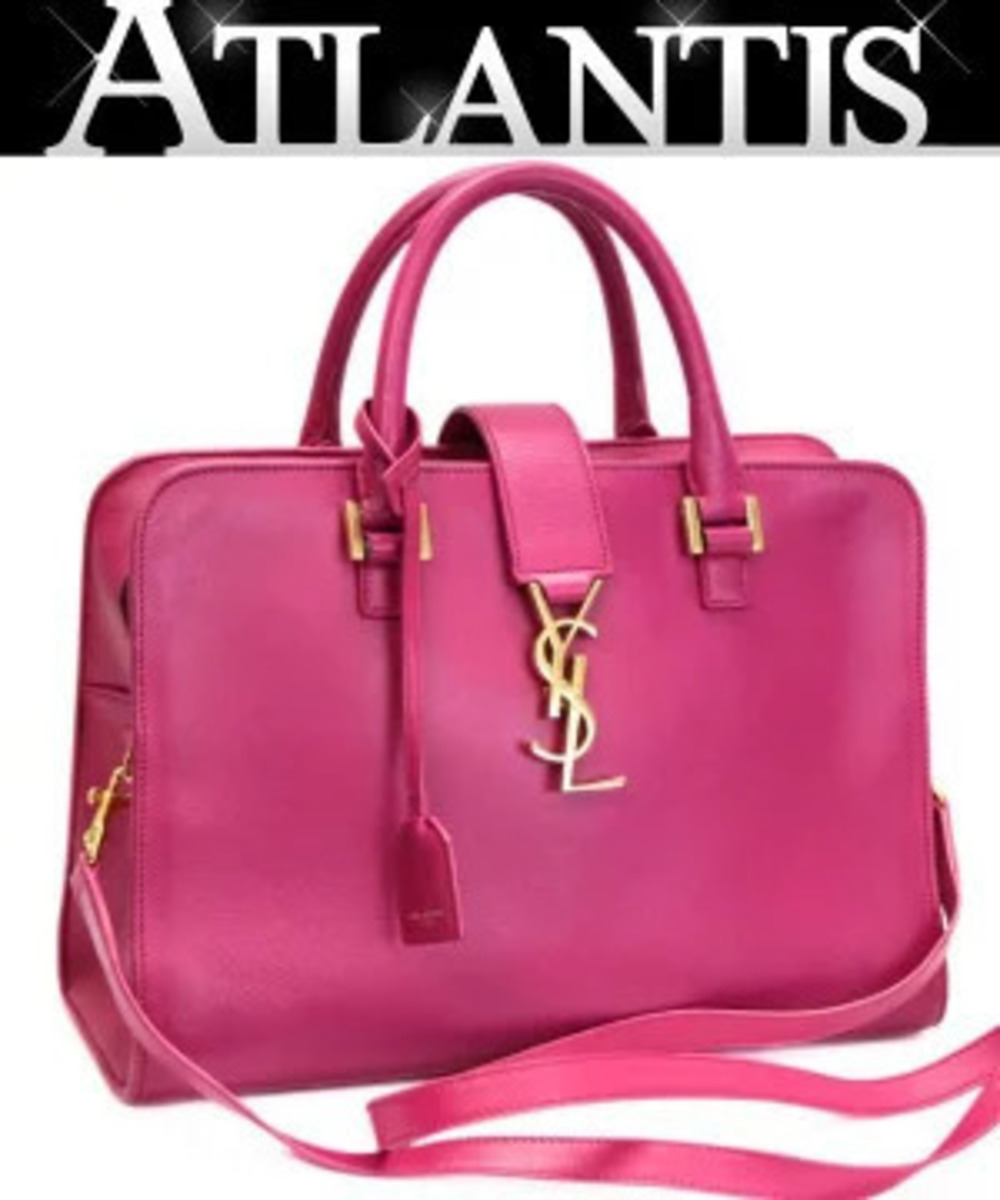 SAINT LAURENT PARIS Cabas Bag Leather Pink